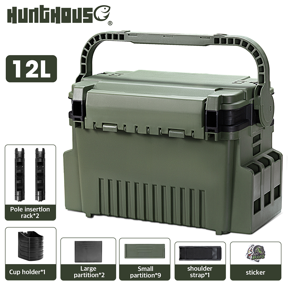 Fishing Kayak Crate - Hunthouse 12L Duża Skrzynka Wędkarska 43*18.5*28cm