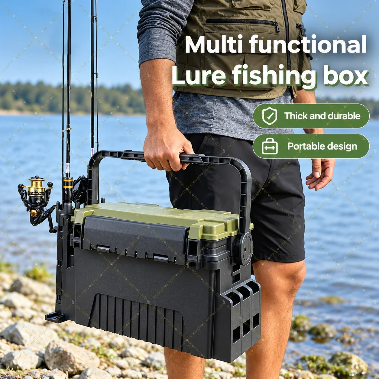 Duża pojemna skrzynka wędkarsk – Fishing Kayak Crate recenzja i cena